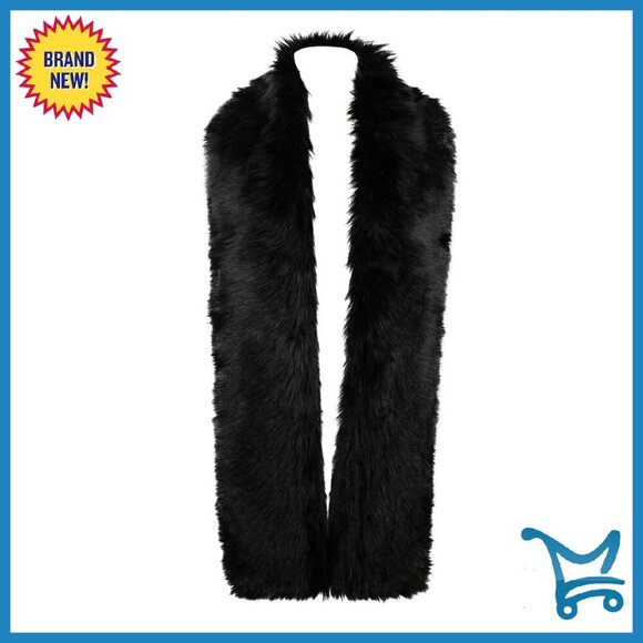 Fluffy Faux Fur Scarf Wrap Shawl Wedding Bridal Party Winter Stole